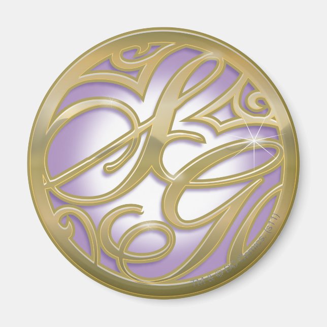 Aimant Logo Supergirl Gold & Purple Circle (Devant)