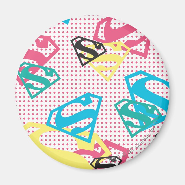 Aimant Logo Supergirl Motif & Pois (Devant)
