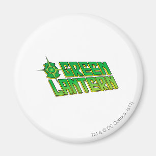 Aimant Logo vert de lanterne - incliné