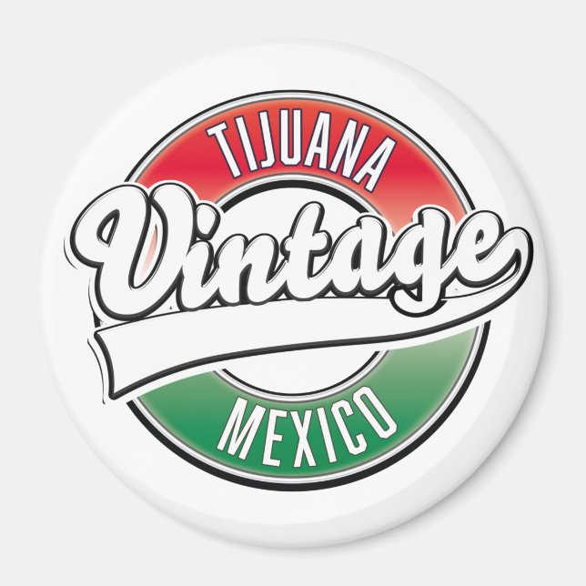 Aimant Logo vintage Tijuana mexico. (Devant)