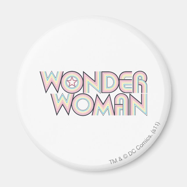 Aimant Logo Wonder Woman Rainbow (Devant)