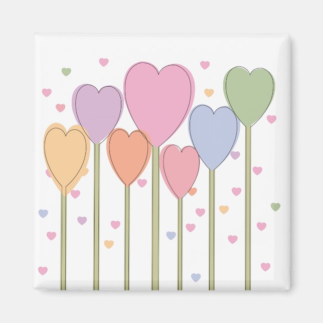 Aimant Lollipops de coeur lunaire (Devant)