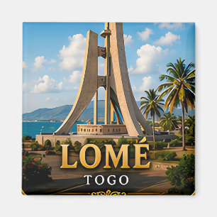 Aimant Lomé Front de mer atlantique et Monument de l'Indé