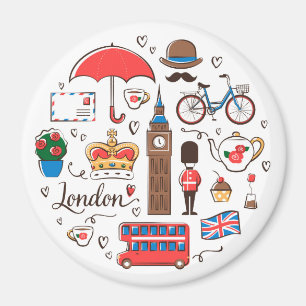 Aimant London Doodles