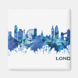 Aimant London England Skyline Blue