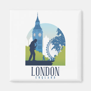 Aimant Londres Angleterre Cityscape Vintage voyage Photo