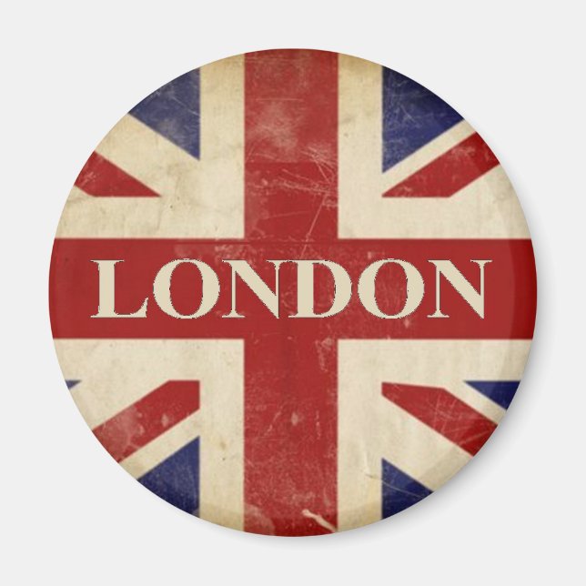 Aimant Londres - Union Jack - I Love Londres (Devant)