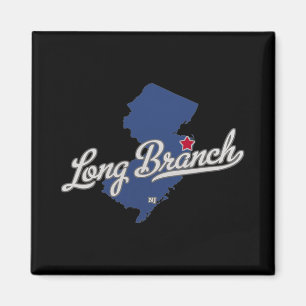 Aimant Long Branch New Jersey Nj Carte