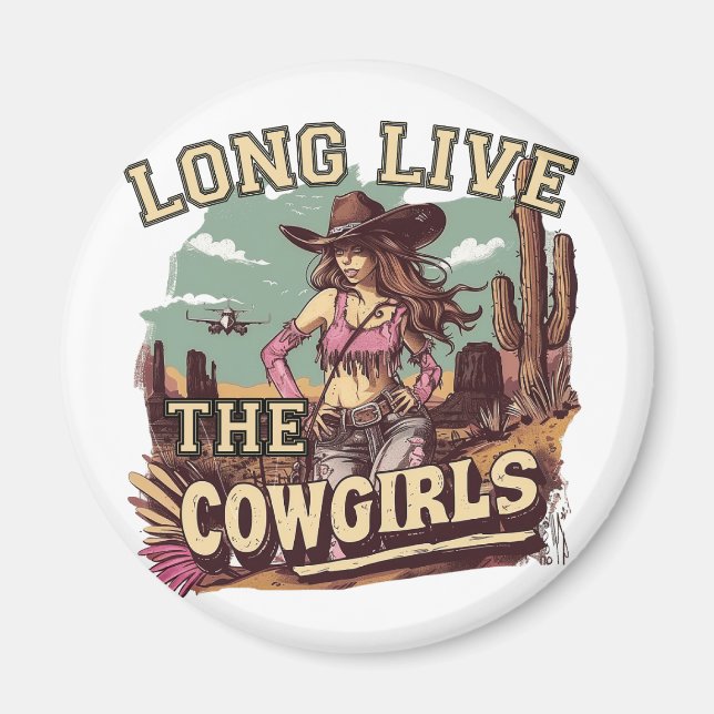 Aimant Long live the cowgirl (Devant)