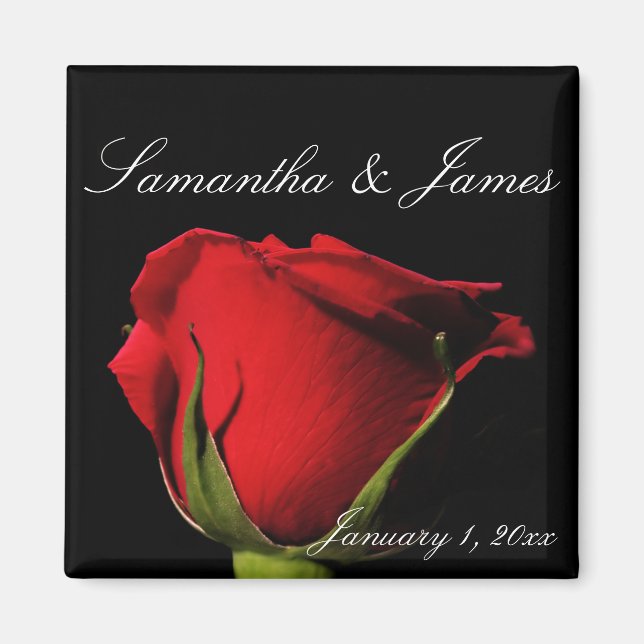 Aimant Long Stemmed Red Rose Personal (Devant)