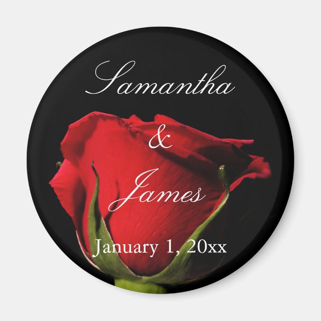 Aimant Long Stemmed Red Rose Personal (Devant)