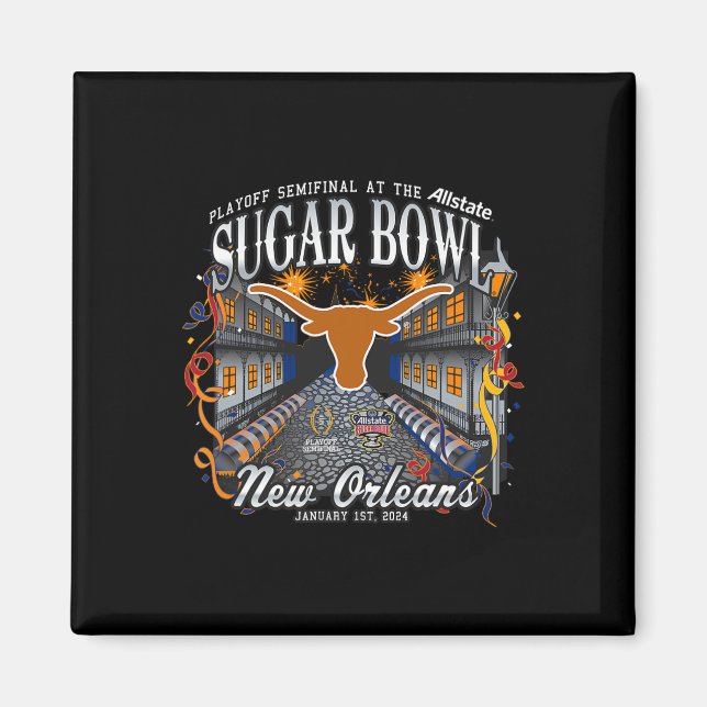 Aimant Longhorns Sugar Bowl 2024 Cfp Semi-Football Nola (Devant)