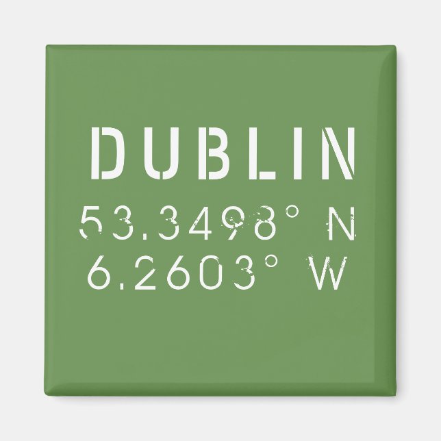Aimant Longitude de Dublin (Devant)