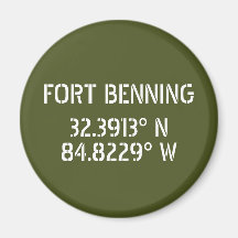 Longitude de la latitude de Fort Benning