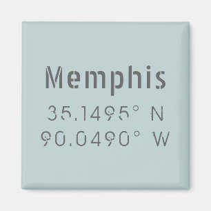 Aimant Longitude et latitude de Memphis