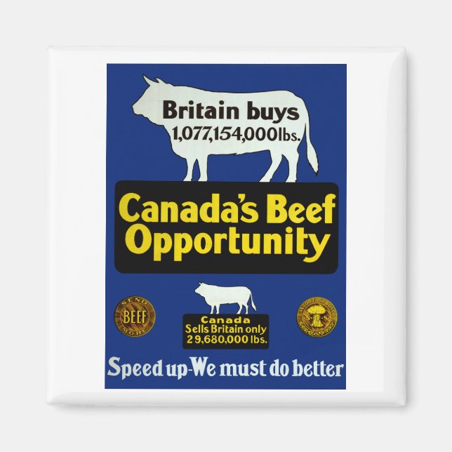 Aimant L'opportunité du boeuf canadien (Devant)