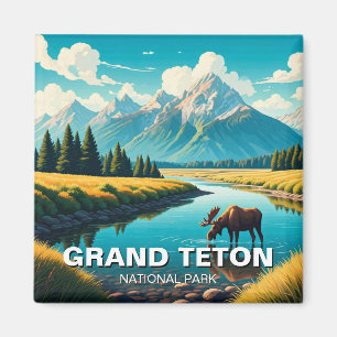 Aimant L'orignal dans le parc national de Grand Teton