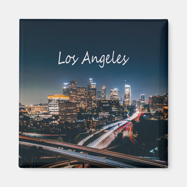 Aimant Los Angeles California City Skyline la nuit (Devant)