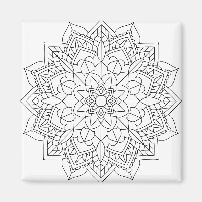 Aimant Lotus Flower Mandala (Devant)