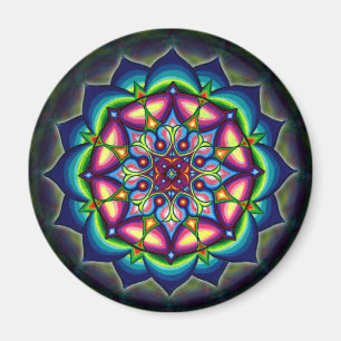 Aimant Lotus Mandala design Par Rizzi DayO Knight Design