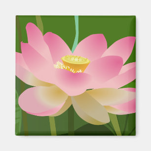 Aimant Lotus rose