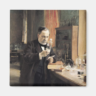 Aimant Louis Pasteur dans son laboratoire, 1885