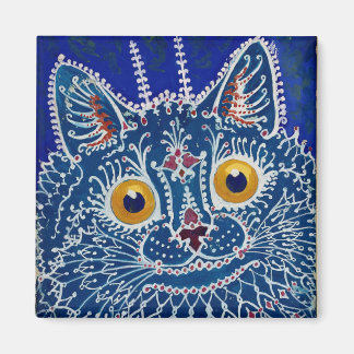 Aimant Louis Wain Psychedelic Bleu Chat