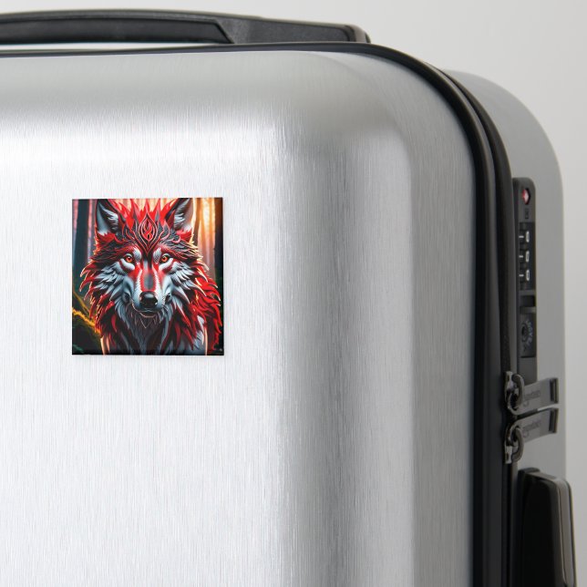Aimant Loup de tribu (In Situ (Bagages))