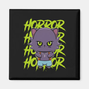 Aimant Loup-loup-garou mignon et Lycanthrop d'horreur d'A