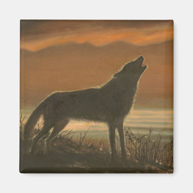 Aimant Loup solitaire (Devant)