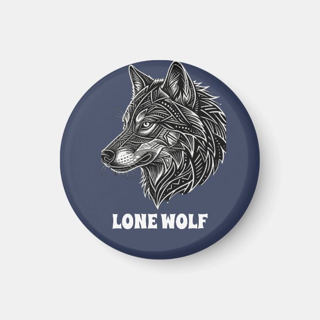 AIMANT LOUP SOLITAIRE (Devant)