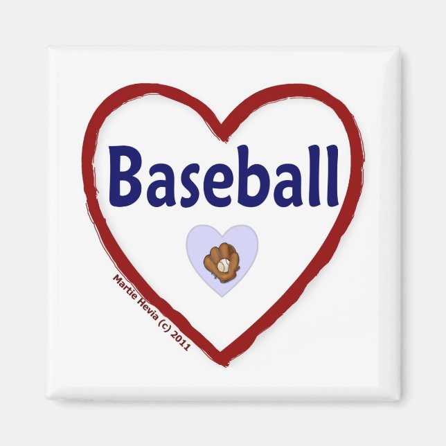 Aimant Love Baseball (Devant)