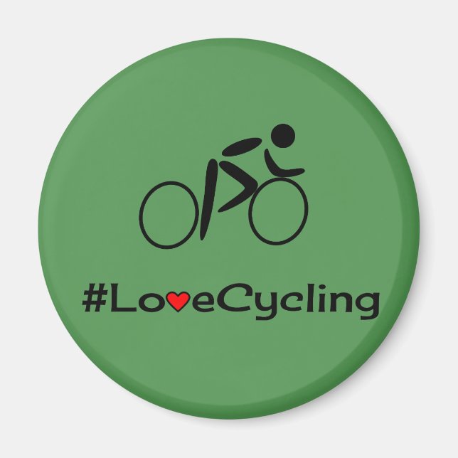 Aimant Love cyclisme légende verte (Devant)
