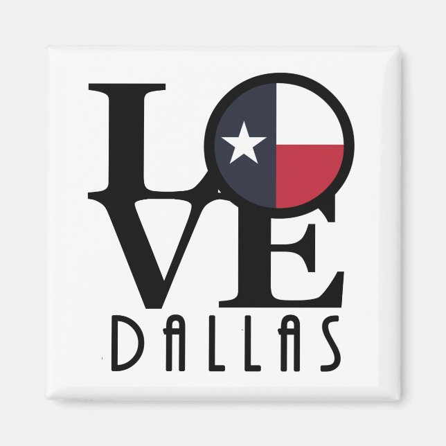 Aimant LOVE Dallas Texas (Devant)