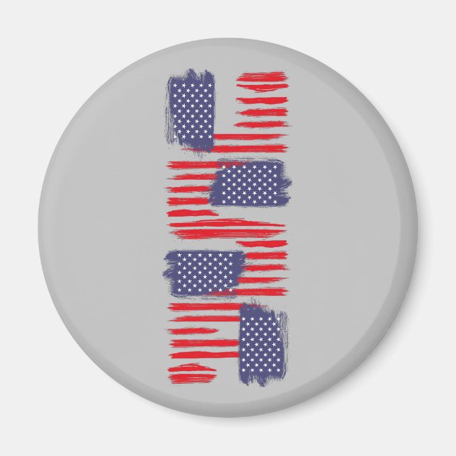 AIMANT LOVE FLAG USA/EEUU TEXT BRUSH STROKE BY MASANSER P (Devant)