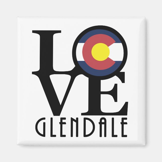 Aimant LOVE Glendale Colorado (Devant)