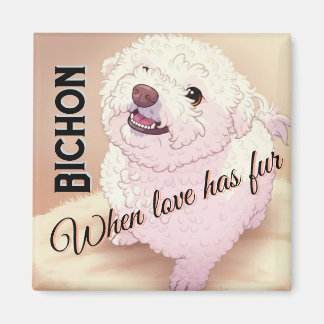 Aimant Love has Fur Bichon