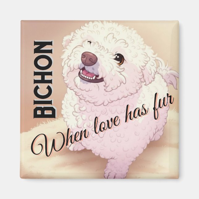 Aimant Love has Fur Bichon  (Devant)