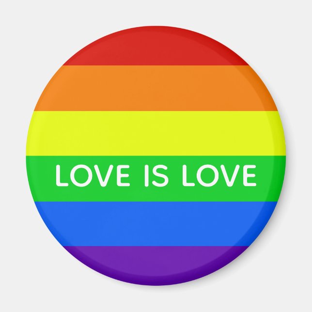 Aimant Love is Love Gay Pride LGBTQ Beautiful (Devant)
