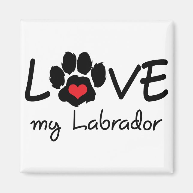 Aimant Love My Labrador (Devant)