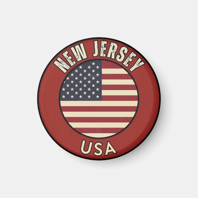 Aimant Love New Jersey - Cute NJ State Souvenir (Devant)