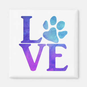Aimant Love Paw Classic Bleu et violet