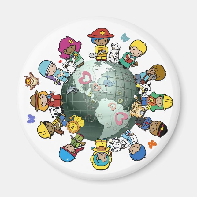 Aimant Love Planet Earth : Unite for Peace (Devant)
