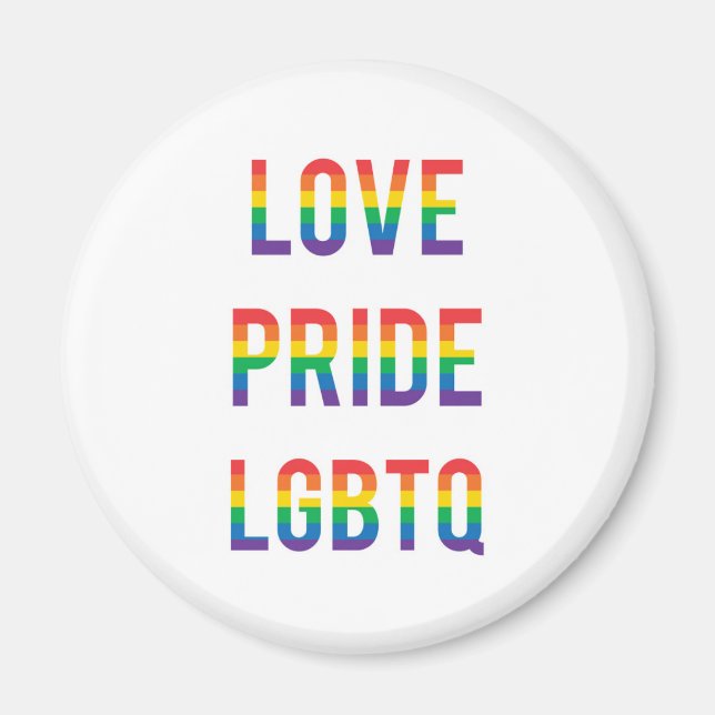 Aimant Love Pride LGBTQ (Devant)