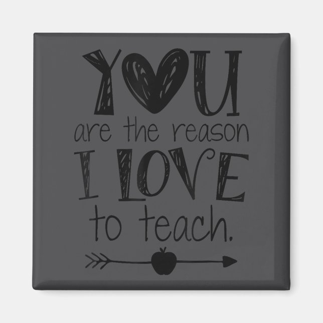 Aimant Love To Teach Sitive Affirmation Motivational Teac (Devant)