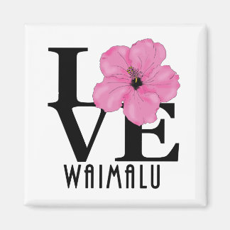 Aimant LOVE Waimalu Hibiscus rose