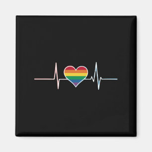 Aimant Lovely LGBT Gay pride Heartbeat Lesbian Gays Love