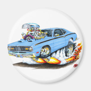 Aimant Lt 1970-74 de chiffon de Plymouth Blue Car