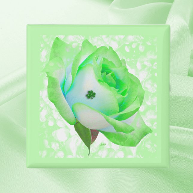 Aimant Lucky Green Rose (Créateur téléchargé)