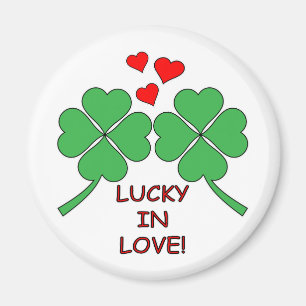 Aimant Lucky In Love Hearts Clover